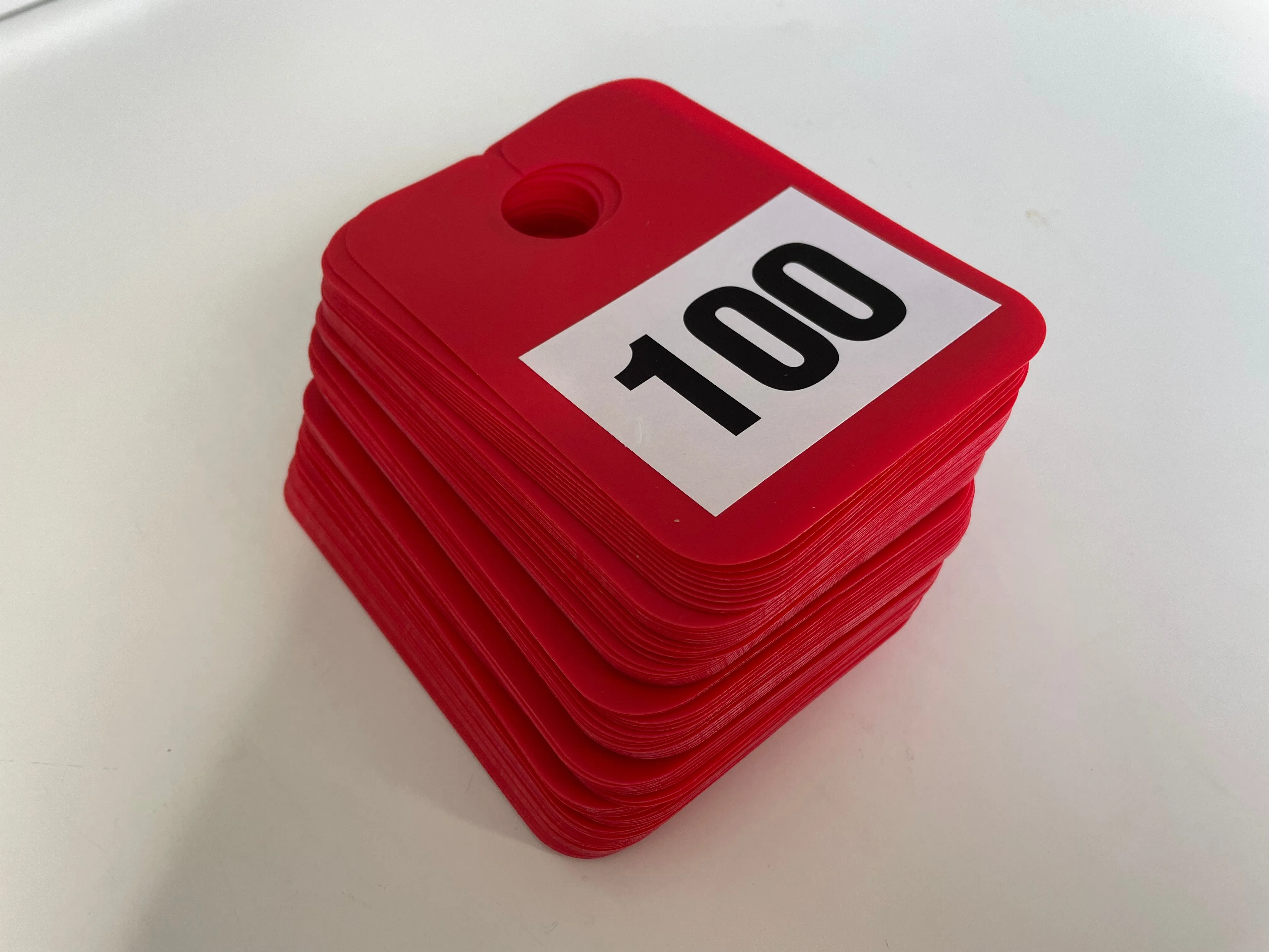 Numbered Mirror Hangers - Red| Car Key Tracking System