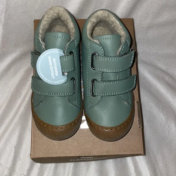 NWT NATURINO COCOON VL First Step Shoes with Wool Lining in Sage