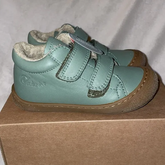 NWT NATURINO COCOON VL First Step Shoes with Wool Lining in Sage