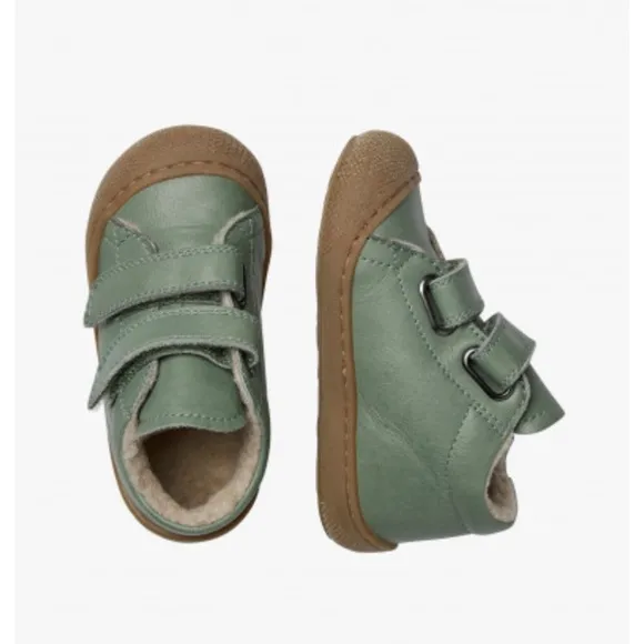 NWT NATURINO COCOON VL First Step Shoes with Wool Lining in Sage