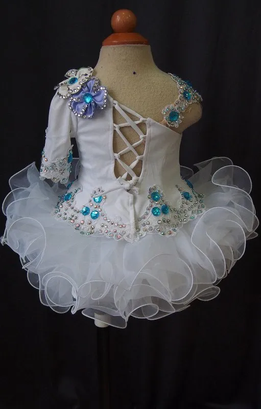 One Shoulder Baby Miss/Infant/toddler/baby/children/kids Girl's Pageant Dress G088