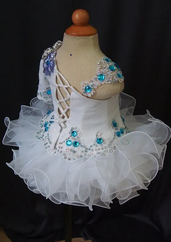 One Shoulder Baby Miss/Infant/toddler/baby/children/kids Girl's Pageant Dress G088