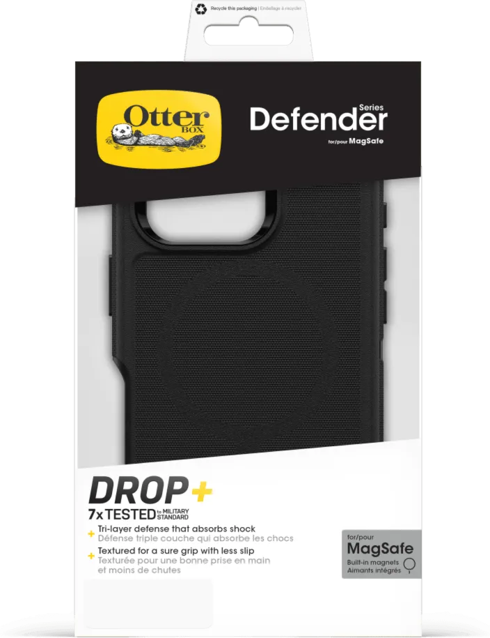 OtterBox - Defender Pro MagSafe Case for Apple iPhone 16 Pro - Black