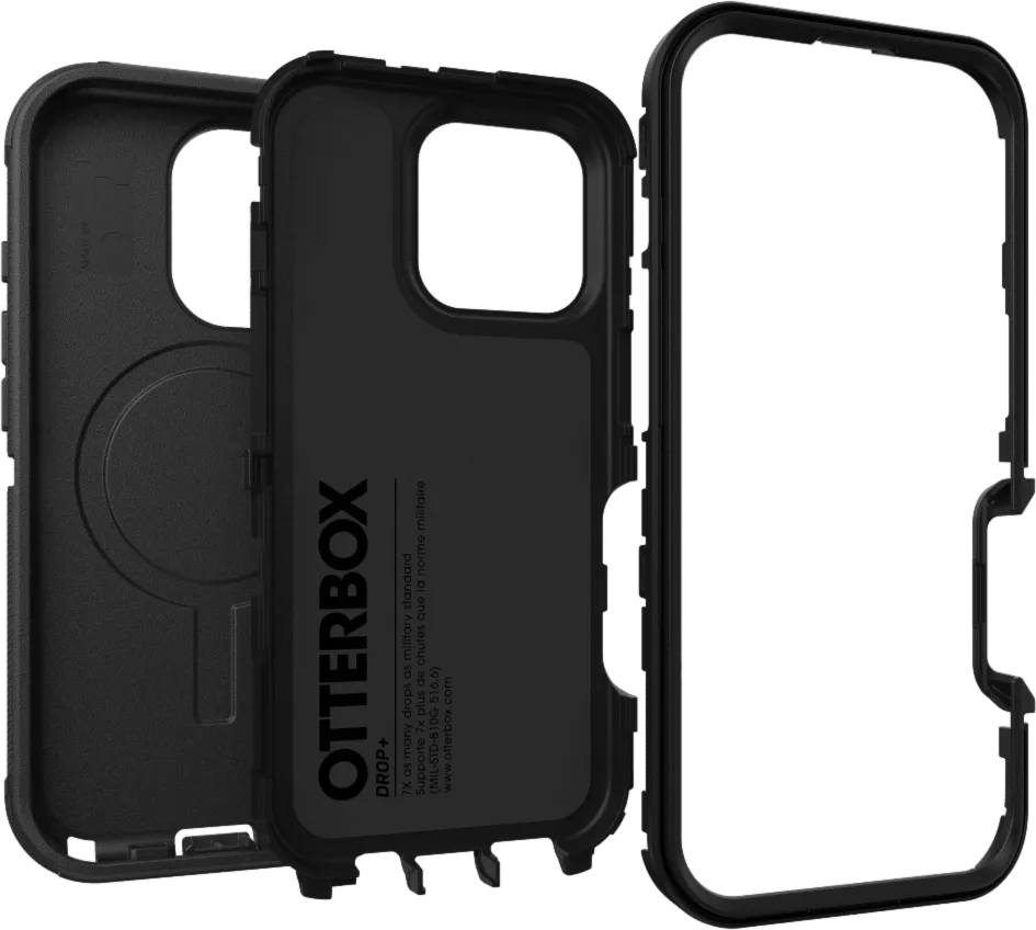 OtterBox - Defender Pro MagSafe Case for Apple iPhone 16 Pro - Black