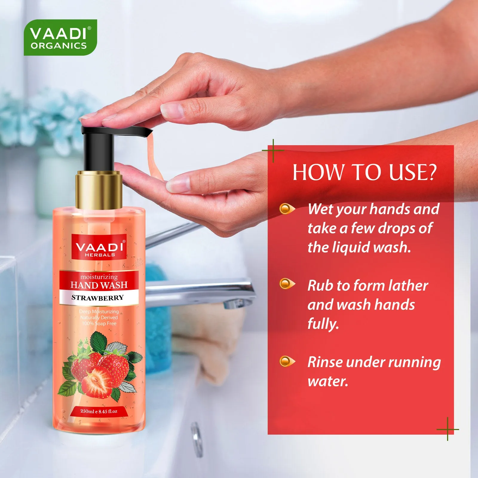 Pack of 2 Deep Moisturizing Strawberry Hand Wash (250 ml x 2)
