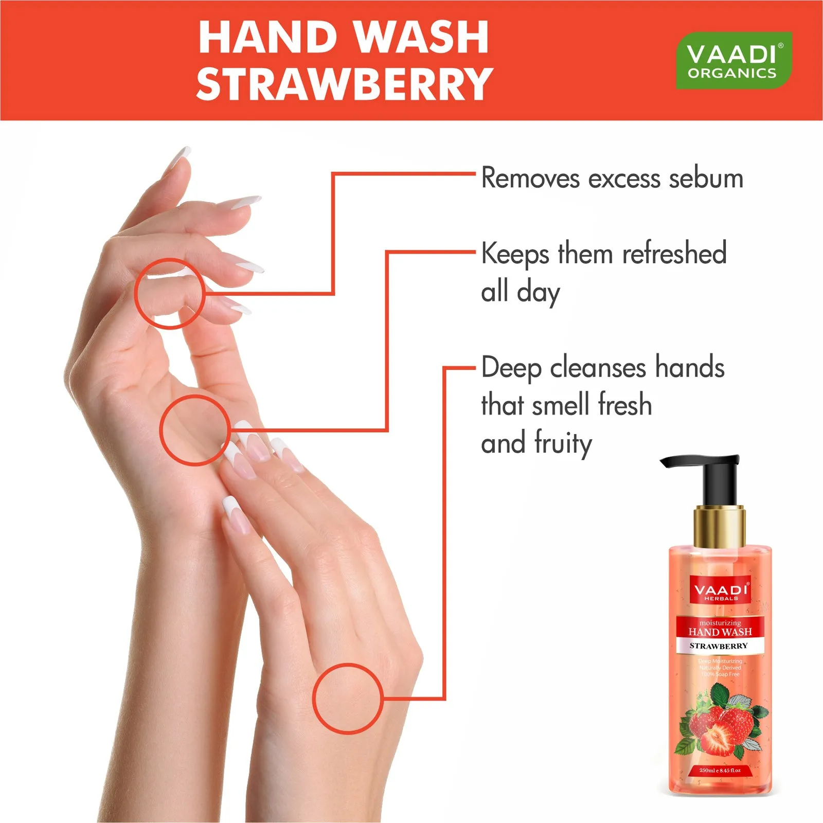 Pack of 2 Deep Moisturizing Strawberry Hand Wash (250 ml x 2)