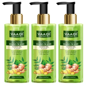 Pack of 3 Anti-Bacterial Neem Oil & Ginger Hand Wash (250 ml x 3)