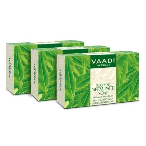 Pack of 3 Neem Patti Soap- Contains Pure Neem Leaves (75 gms x 3)