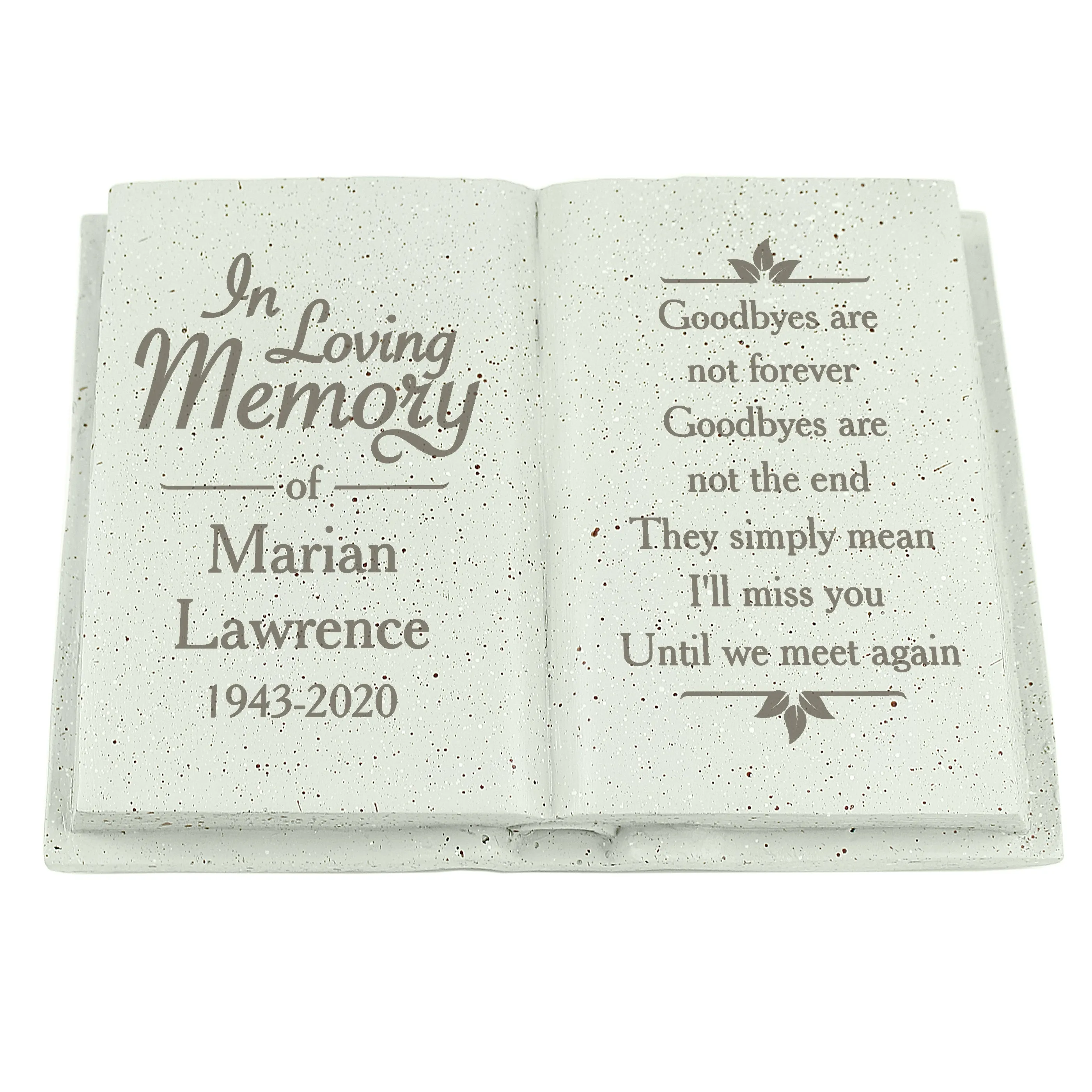 Personalised In Loving Memory Memorial Book