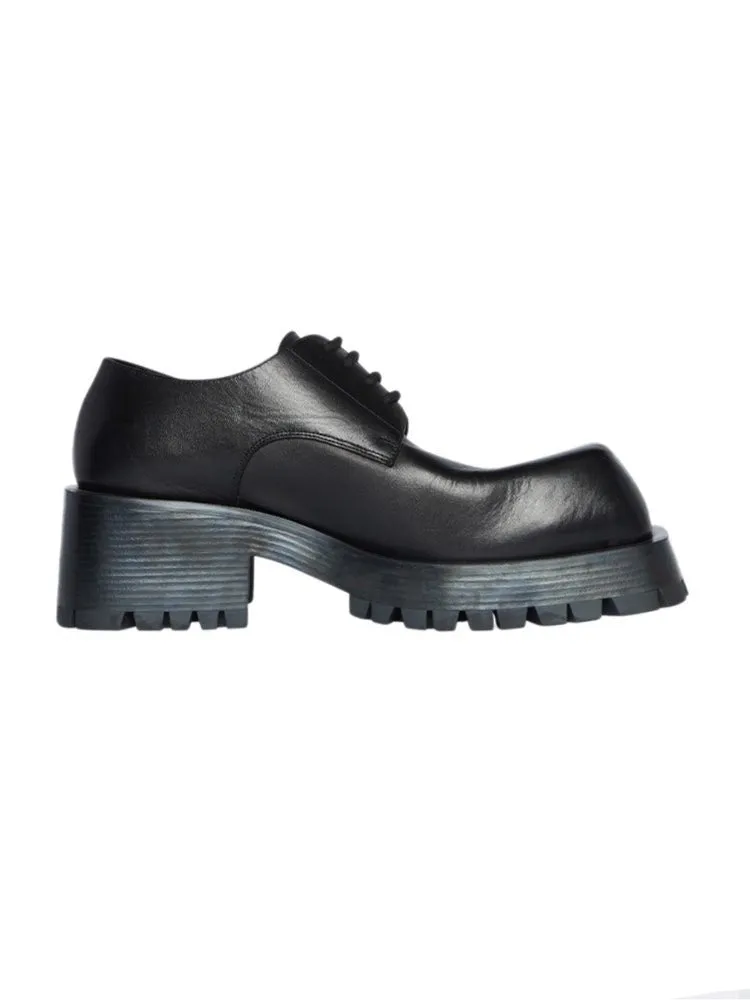 Platform Square Leather Shoes TNS0008