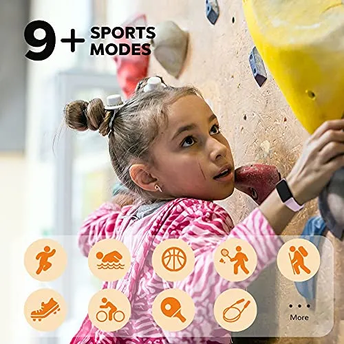 Poryoo Fitness Tracker Watch for Kids Girls Boys Teens, Waterproof Activity Tracker with Pedometer, Calories Counter, Heart Rate, Sleep Monitor, Alarm Clock, Great Kids Gift