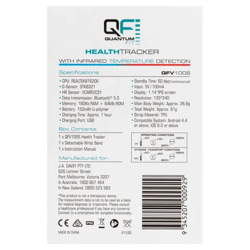 Quantum Fit Health Tracker QVF100S
