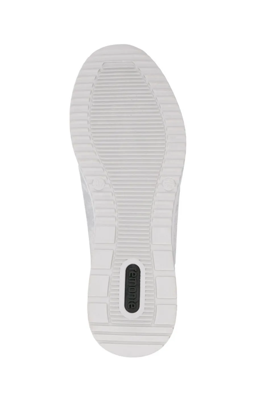 Remonte Zipped Wedge Trainer in Silver