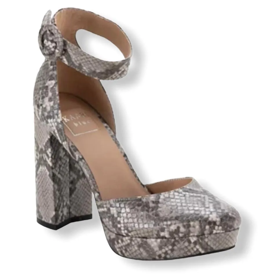 RILEY Women's Animal Print High Block Heel Platform