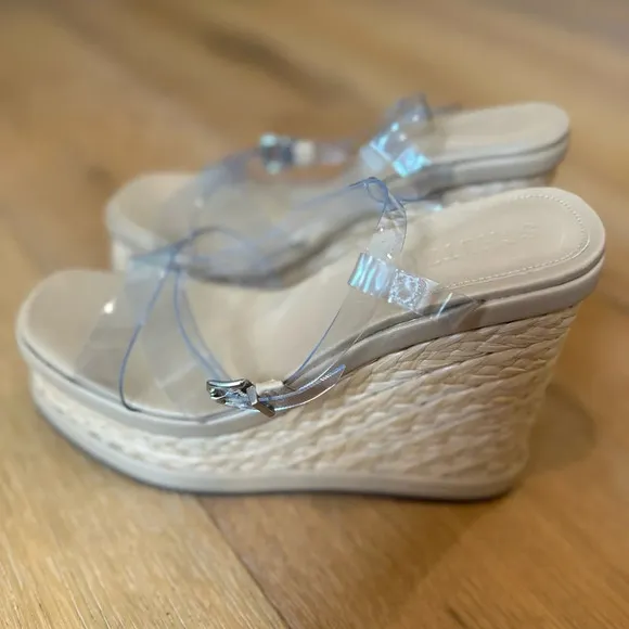 Schutz women’s Caryne transparent wedge sandal