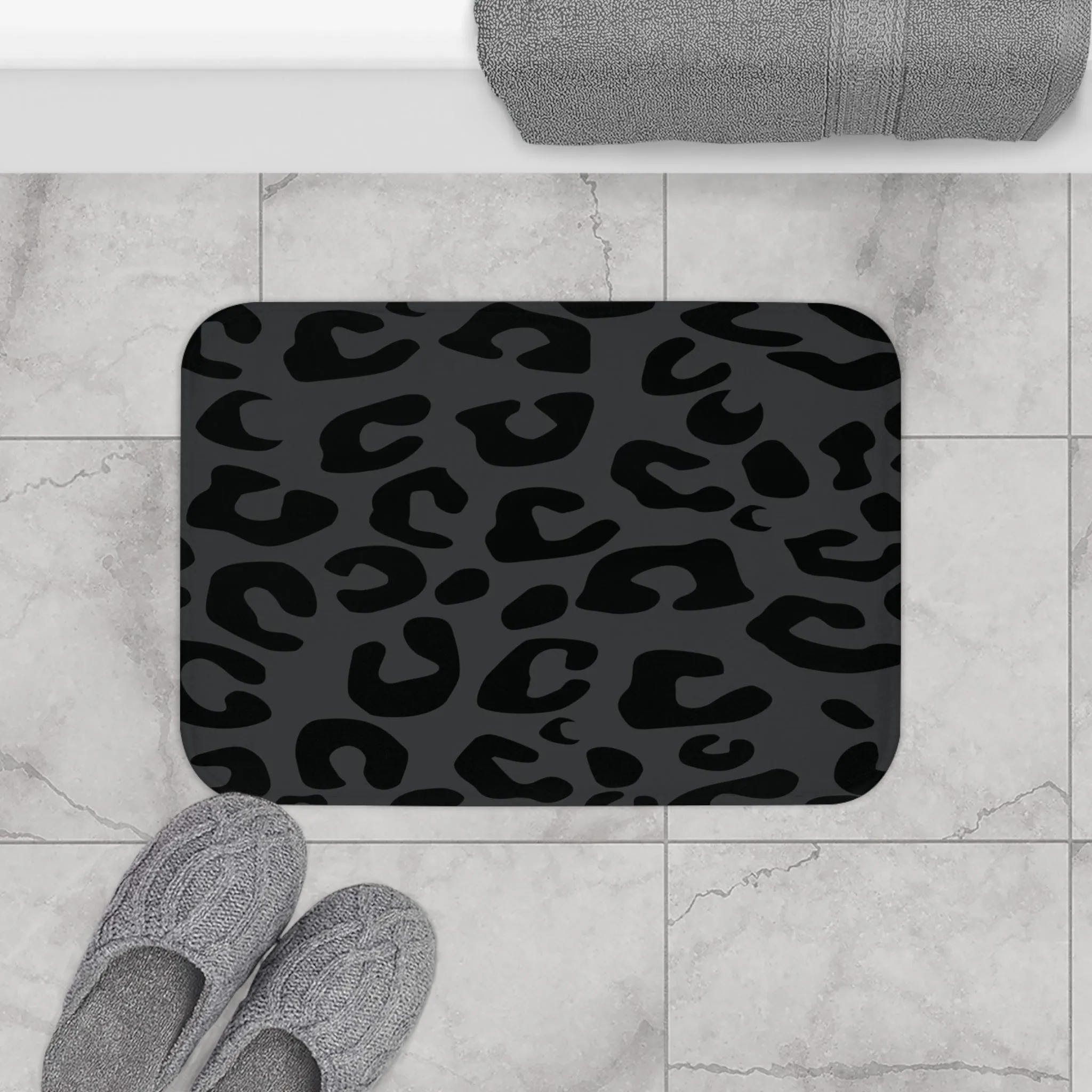 Shadow Leopard Memory Foam Bath Mat