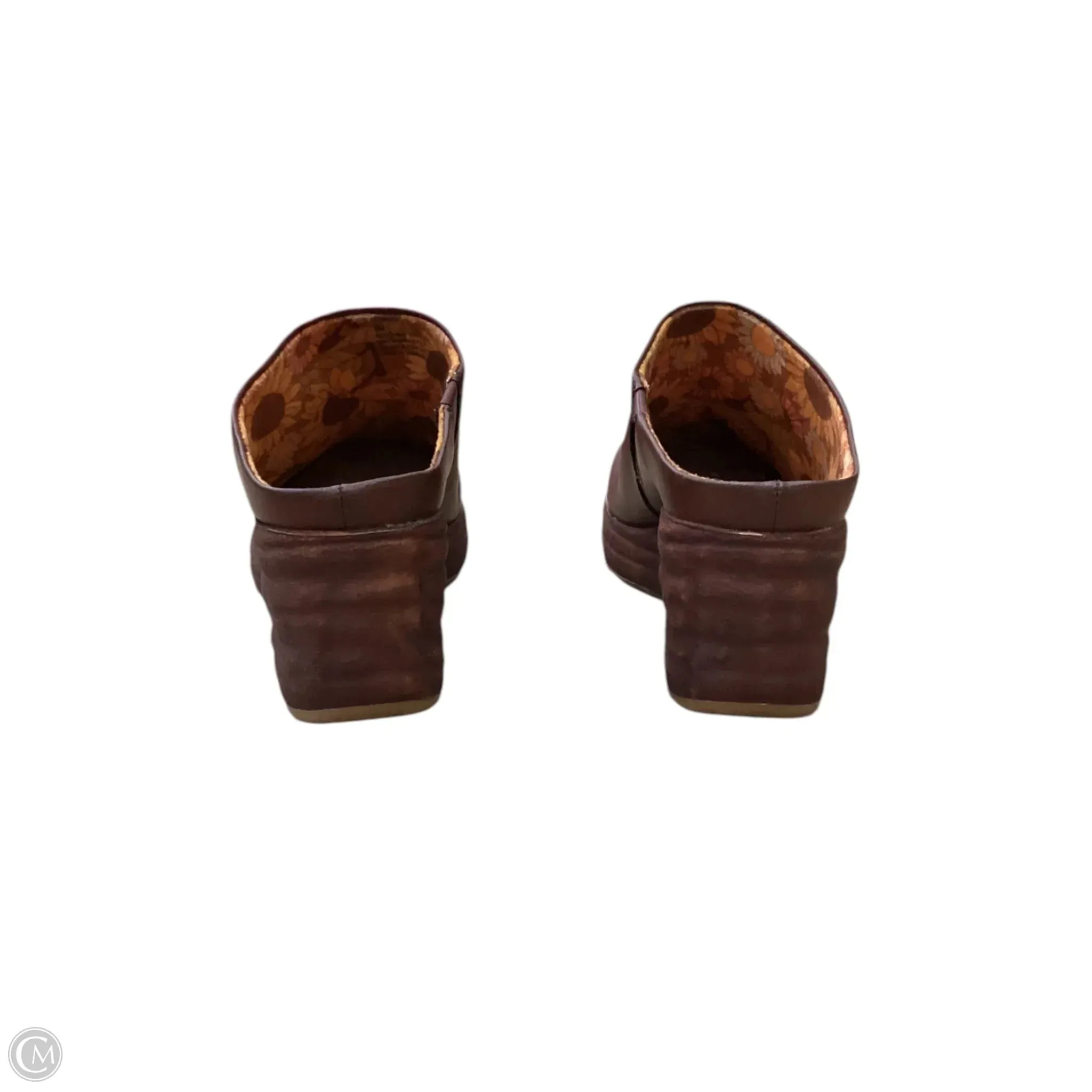 Shoes Heels Wedge By Korks In Brown, Size: 9