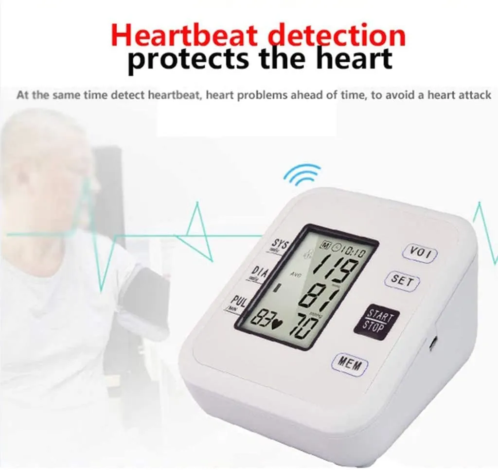 Shows Light use, Blood Pressure Monitor Upper - Arm with 2 Users 90 Memory, Fully Automatic with Large LCD Display. Includes box, has minor scuff marks on surface, has been tested & sanitized!