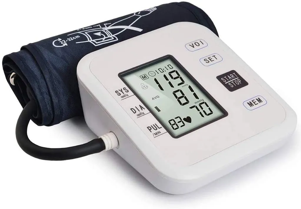 Shows Light use, Blood Pressure Monitor Upper - Arm with 2 Users 90 Memory, Fully Automatic with Large LCD Display. Includes box, has minor scuff marks on surface, has been tested & sanitized!