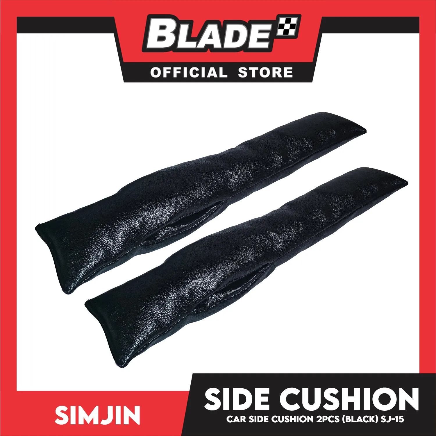 Simjin Side Cushion 9cm x 46cm SJ-15 Set Of 2pcs (Black) Memory Foam And Breathable Cushion, Comfortable Ergonomic Design, Car Side Pillow