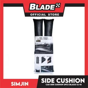 Simjin Side Cushion 9cm x 46cm SJ-15 Set Of 2pcs (Black) Memory Foam And Breathable Cushion, Comfortable Ergonomic Design, Car Side Pillow