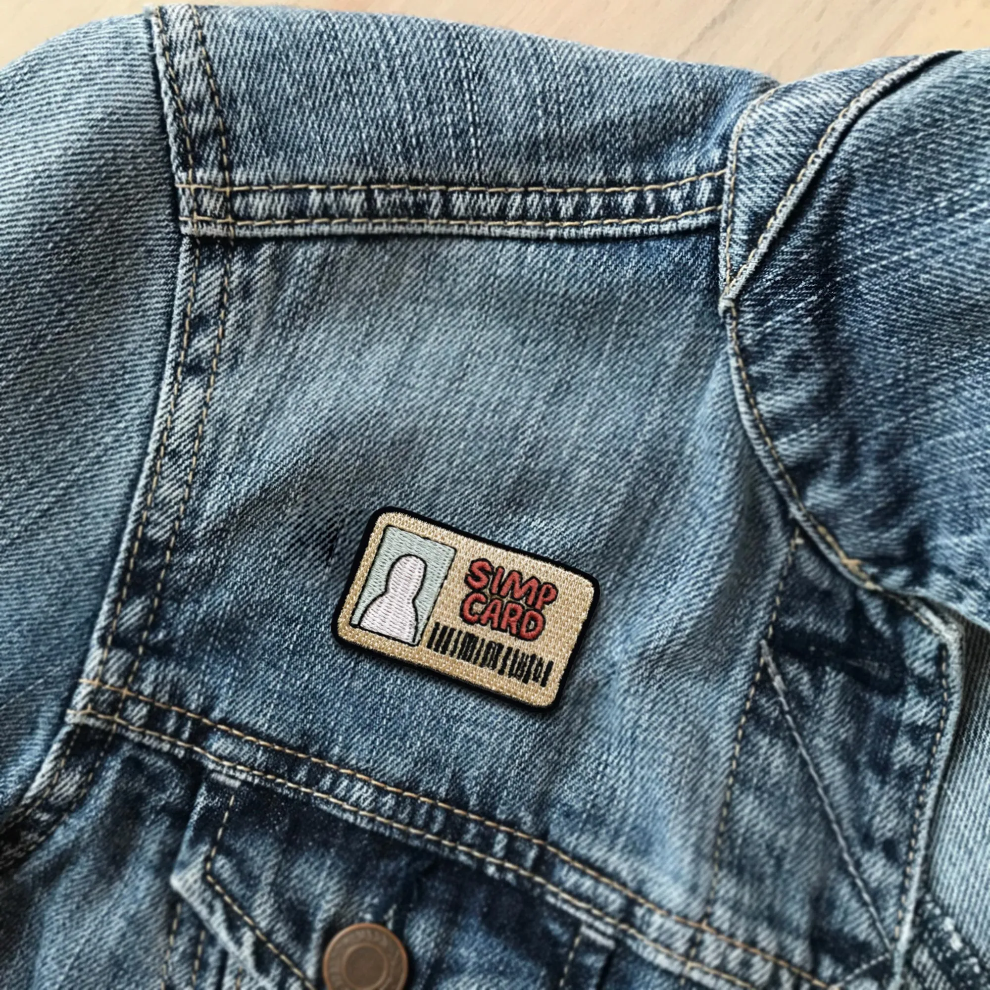 Simp Card Meme Iron On Patch (Small)