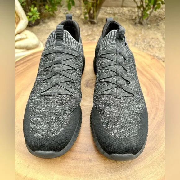 SKECHERS Elite Flex Karnell Flat Knit Slip On Black Gray