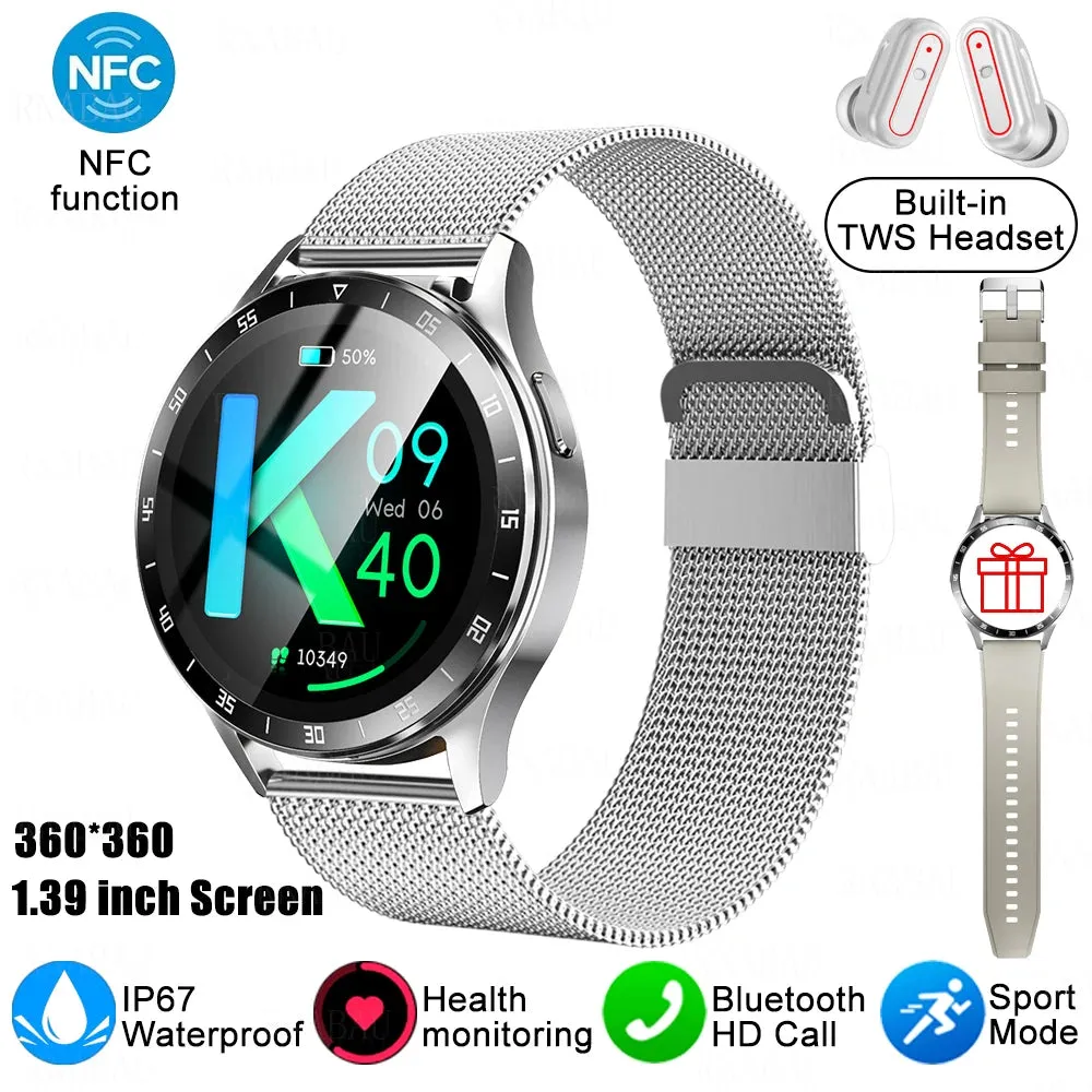 Smart 2 in 1 Watch with TWS Bluetooth Earbuds