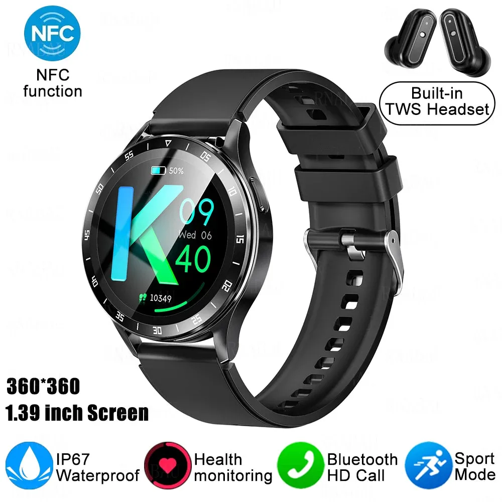 Smart 2 in 1 Watch with TWS Bluetooth Earbuds