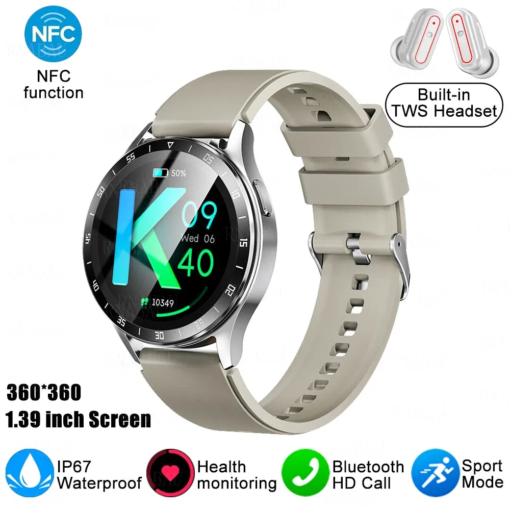 Smart 2 in 1 Watch with TWS Bluetooth Earbuds