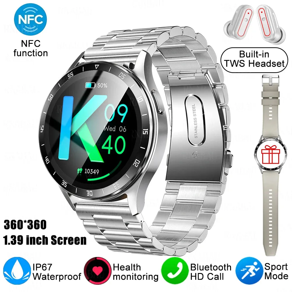 Smart 2 in 1 Watch with TWS Bluetooth Earbuds