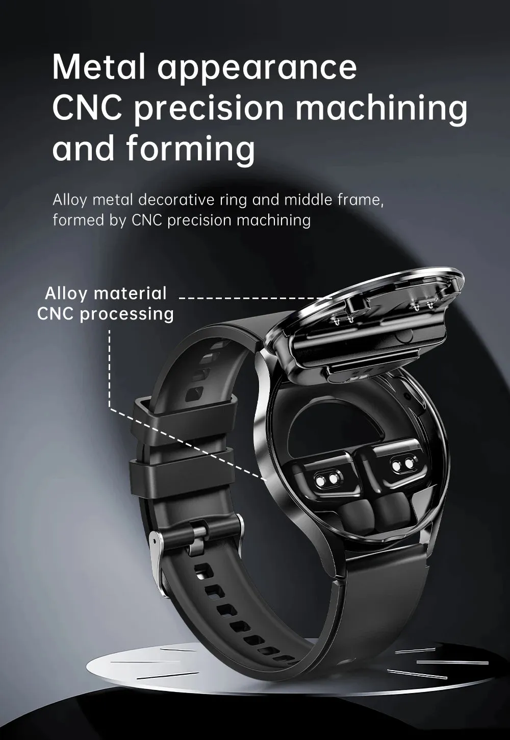 Smart 2 in 1 Watch with TWS Bluetooth Earbuds