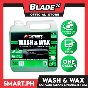 Smart Car Care Wash & Wax 1 Gallon Cleans & Protects your Vehicle from Dirts, Grimes and Dusts