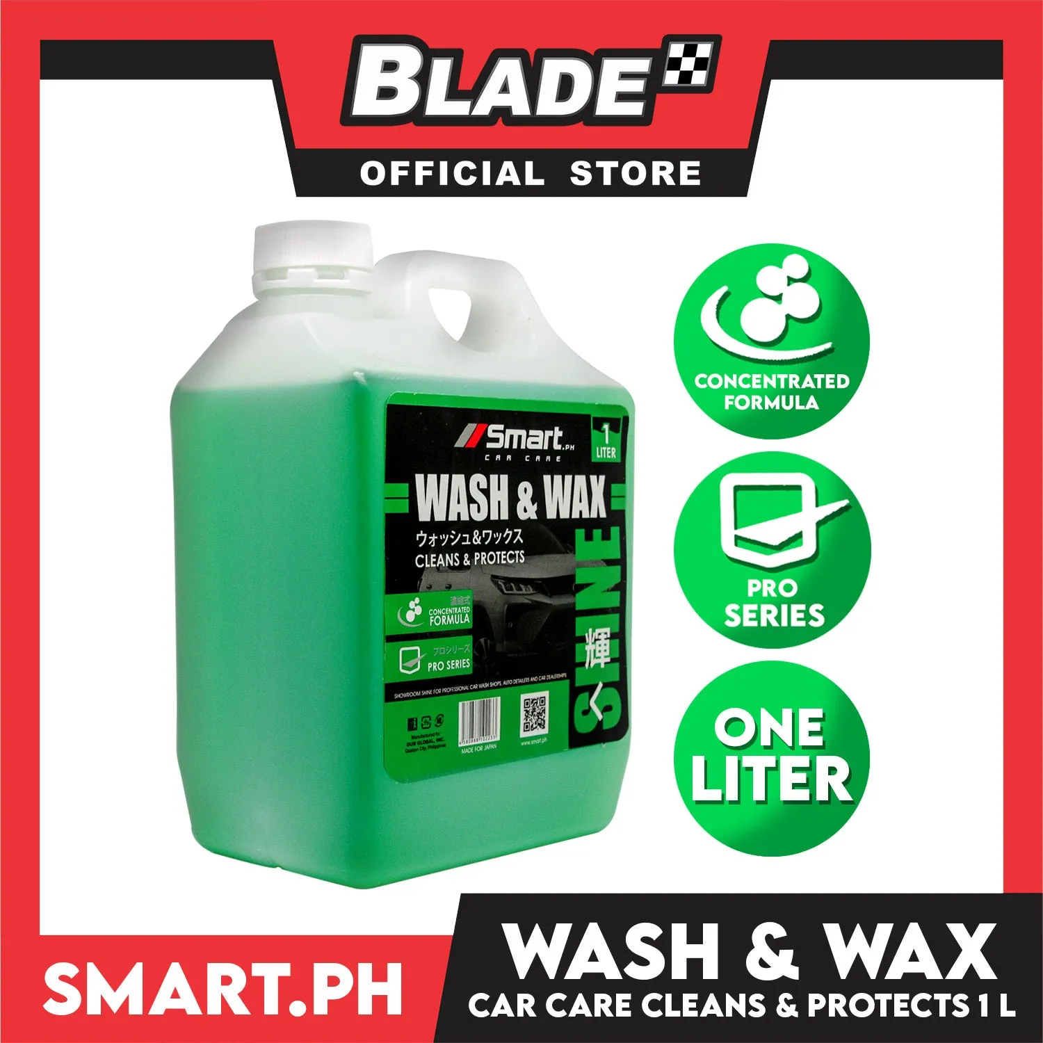 Smart Car Care Wash & Wax 1 Liter Cleans & Protects your Vehicle from Dirts, Grimes and Dusts