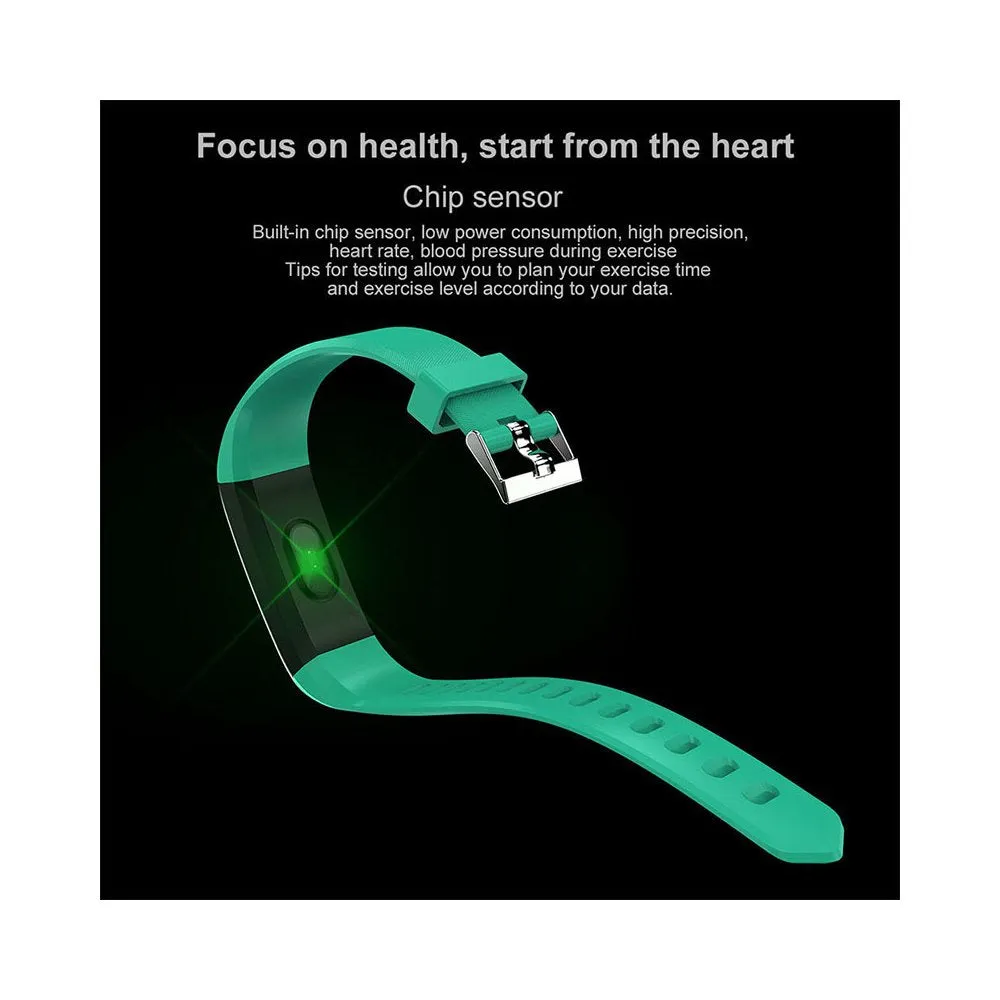 Smart Watch Fitness Tracker Heart Rate Blood Pressure Monitor - Blue