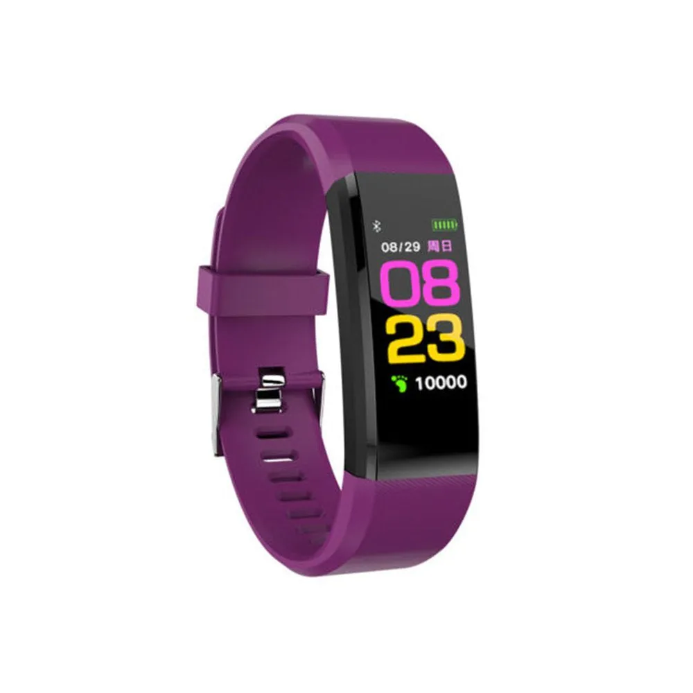 Smart Watch Fitness Tracker Heart Rate Blood Pressure Monitor - Red