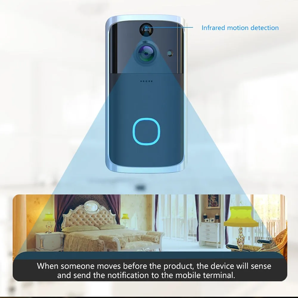 Smart Wireless Video Doorbell Camera Home Security Monitor