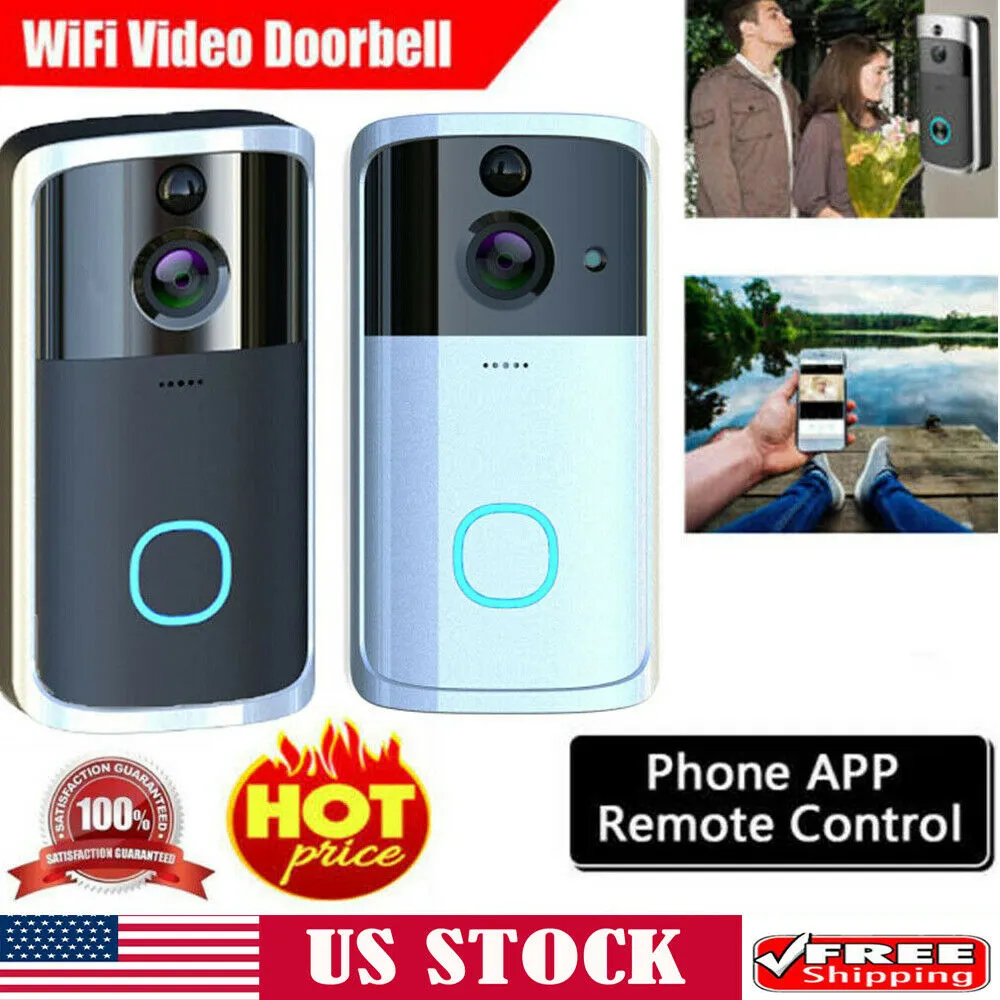 Smart Wireless Video Doorbell Camera Home Security Monitor