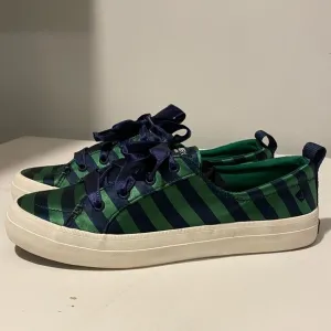 {Sperry} top-slider crust vibe varsity stripe satin sneaker