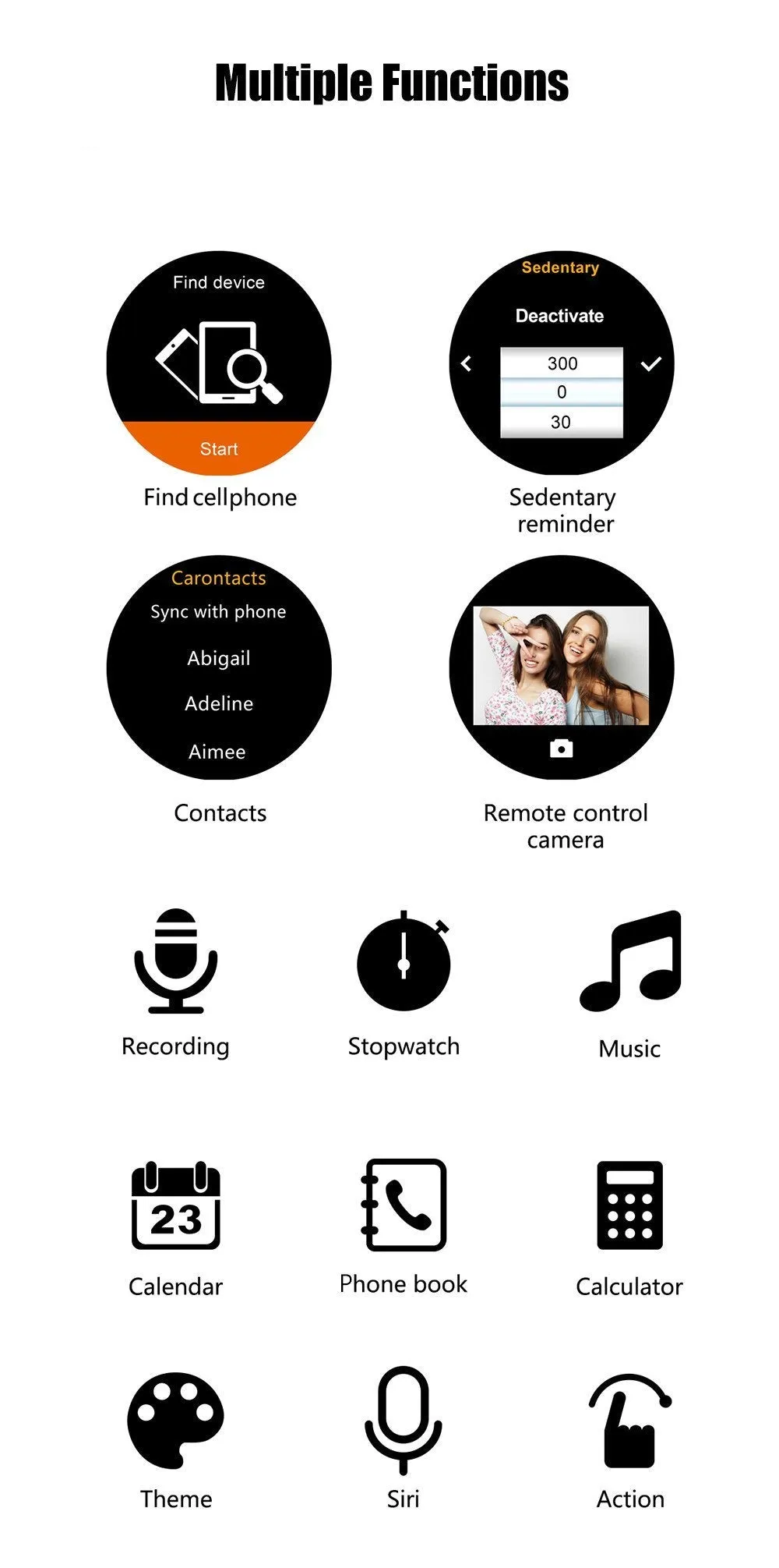 Sports Smart Watch with Heart Rate Monitor