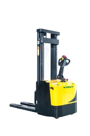 Stocky Electric Stacker Fork Over Straddle - Capacity 1500kg