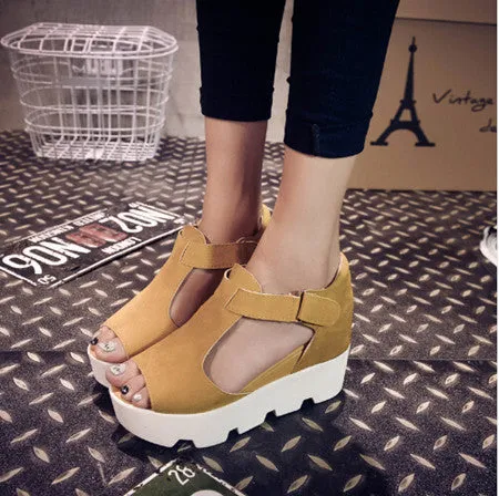 SUMMER STYLE Platform Sandals Shoes Women High Heel Casual Shoes Open Toe Platform Gladiator Trifle Sandals Women Shoes