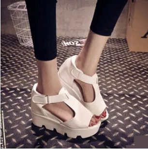 SUMMER STYLE Platform Sandals Shoes Women High Heel Casual Shoes Open Toe Platform Gladiator Trifle Sandals Women Shoes