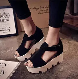 SUMMER STYLE Platform Sandals Shoes Women High Heel Casual Shoes Open Toe Platform Gladiator Trifle Sandals Women Shoes