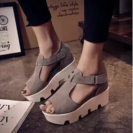 SUMMER STYLE Platform Sandals Shoes Women High Heel Casual Shoes Open Toe Platform Gladiator Trifle Sandals Women Shoes
