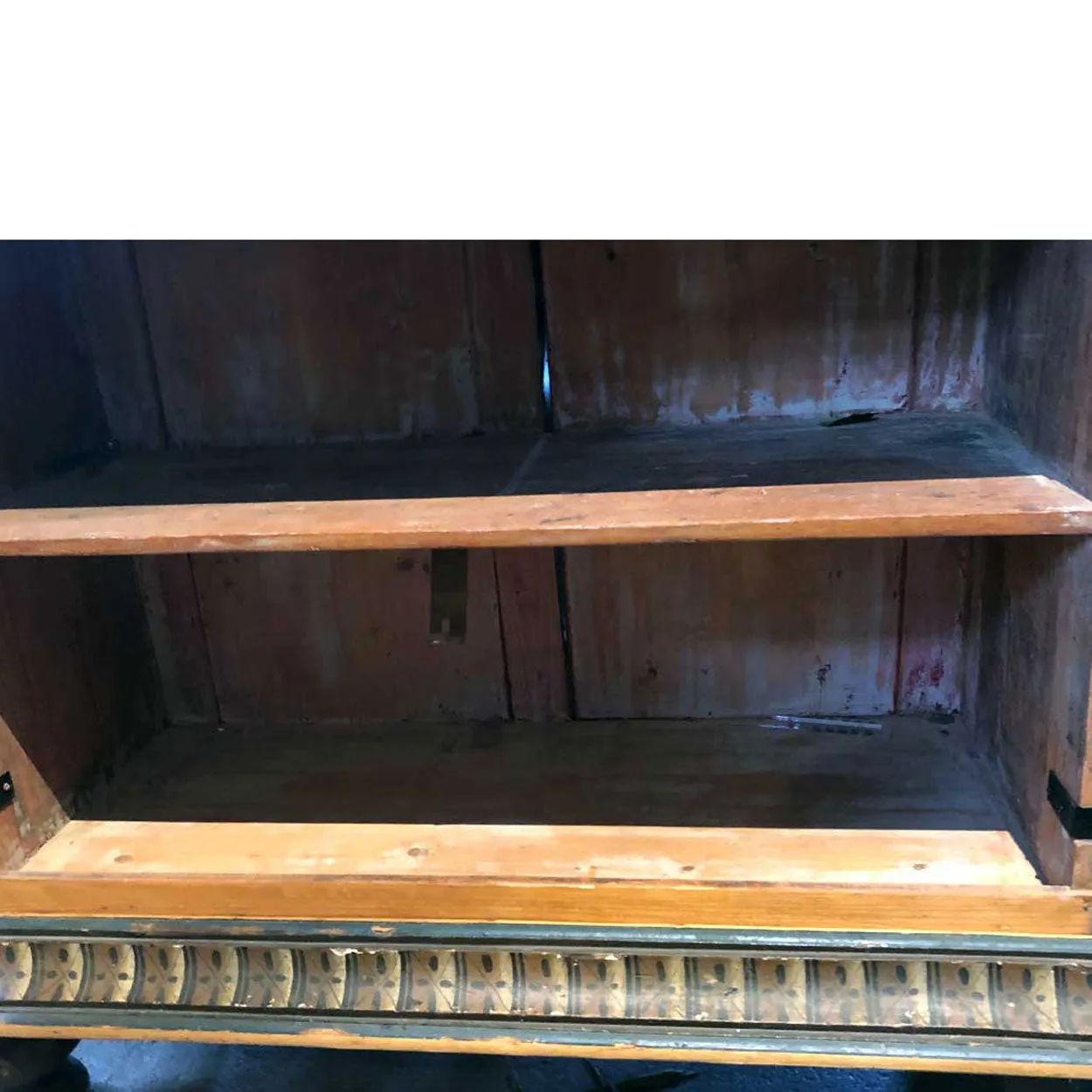 Swedish Allmoge Dalarna Region Painted Pine Stepback Cabinet