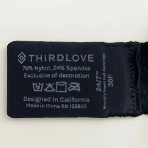ThirdLove 24/7 Memory Foam Full Coverage Bra in Black