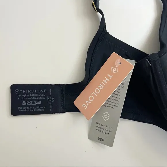 ThirdLove 24/7 Memory Foam Full Coverage Bra in Black