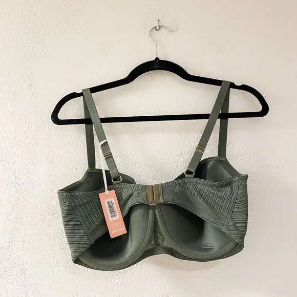 ThirdLove Everyday Lace T Shirt Bra in Green Size 36E