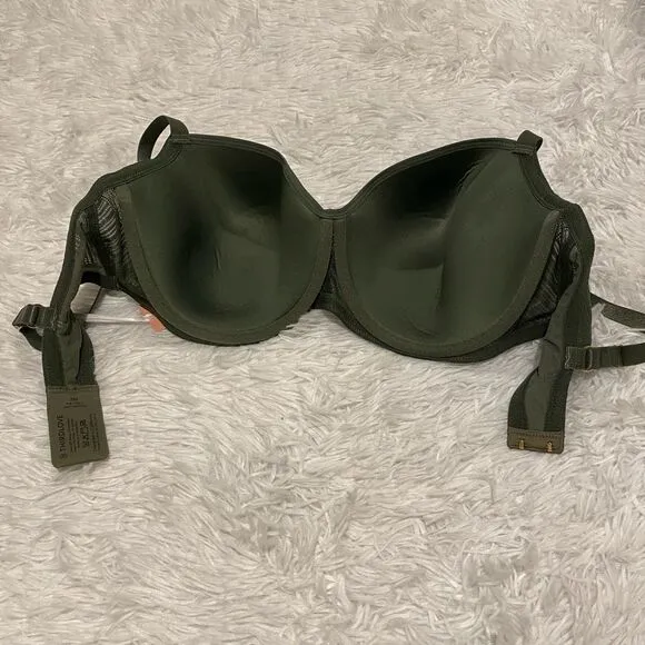 ThirdLove Everyday Lace T Shirt Bra in Green Size 36E